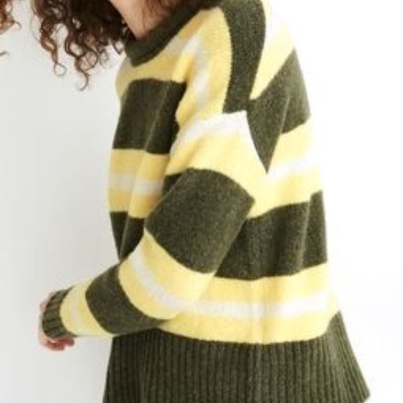 Madewell Striped Fulton Sweater Preppy Collegiate Casual - Picture 2 of 5